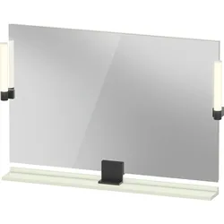 Duravit Sivida Spiegel, Diamantschwarz Matt, 1050x36x650mm, Aufsatzleuchte, Sensorschalter, Netzanschluss, SV74230BDHH0000, Farbe: Blassgrün matt