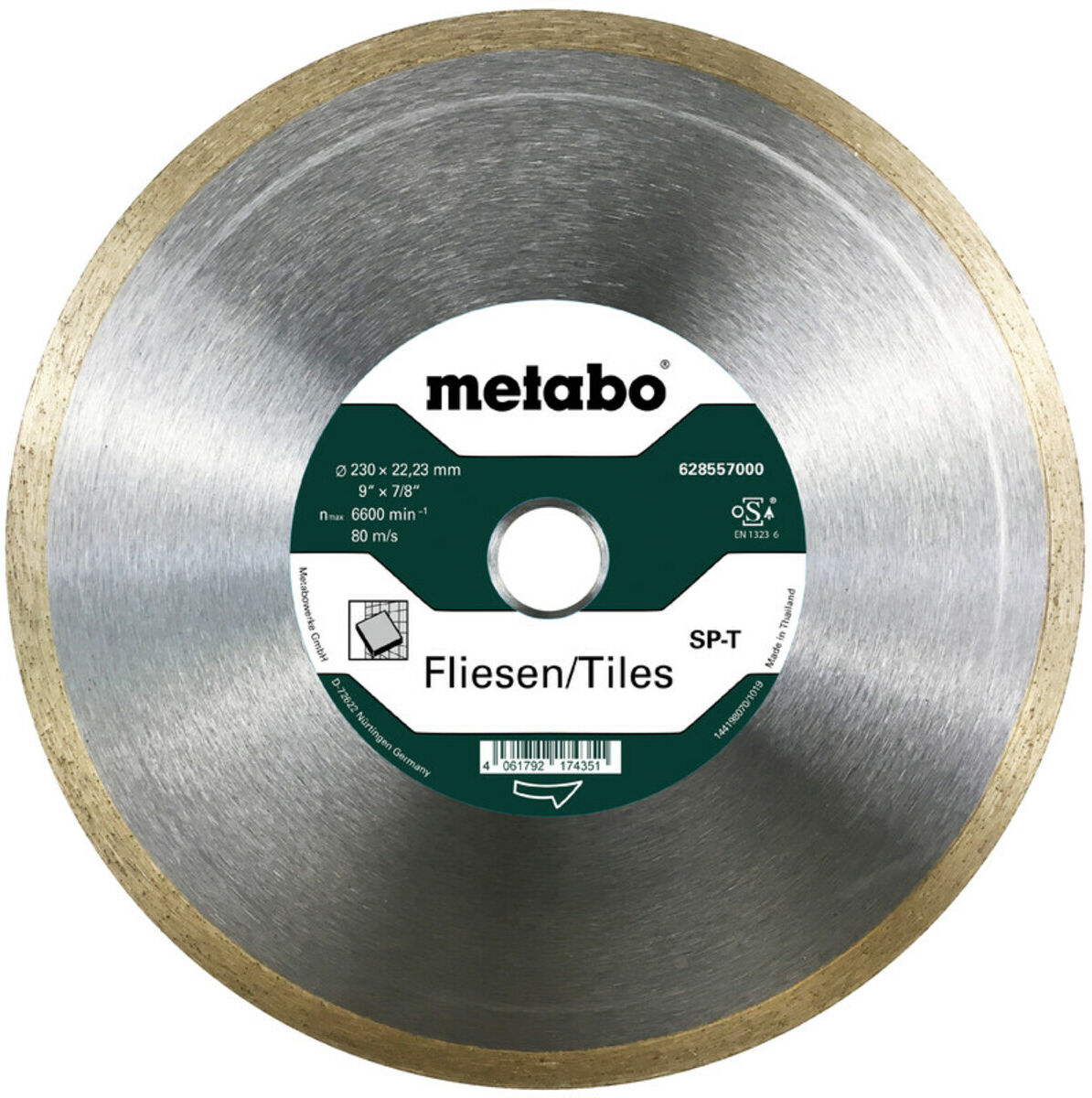 Metabo Diamanttrennscheibe SP - T, 230x22,23 mm, Fliesen (628557000)