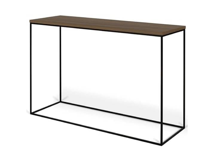 Symbiosis Gerda Konsole, Walnuss und Füße aus Metall, Schwarz, 120 x 40 x 76 cm