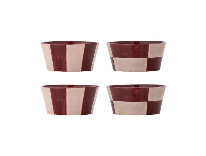 Set de 4 bols D13,5xH6 cm en grès rose Floki