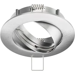 ledscom.de Deckeneinbaurahmen CIRC, rund, schwenkbar, aluminium matt