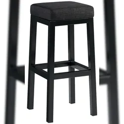 CLP Barhocker Taylor Sitzhöhe 83 cm Metallgestell schwarz dunkelgrau/Stoff