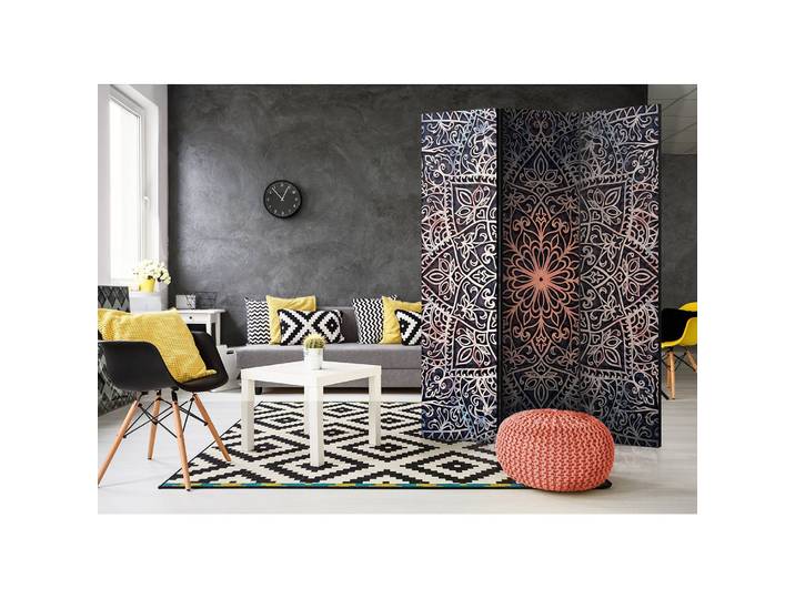 Paravent Spiritual Finely Polaire Multicolore 135 x 172 x 3cm 3 éléments