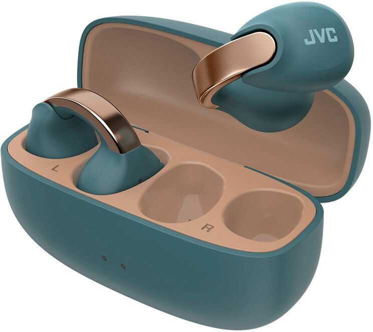 JVC Nearphones HA-NP1T True Wireless Cuff Headset - Open-Ear - Blå