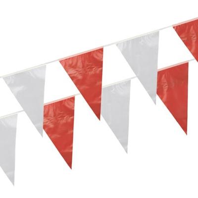 Papstar 5 X Wimpelkette, Folie 10 m rot/weiss wetterfest