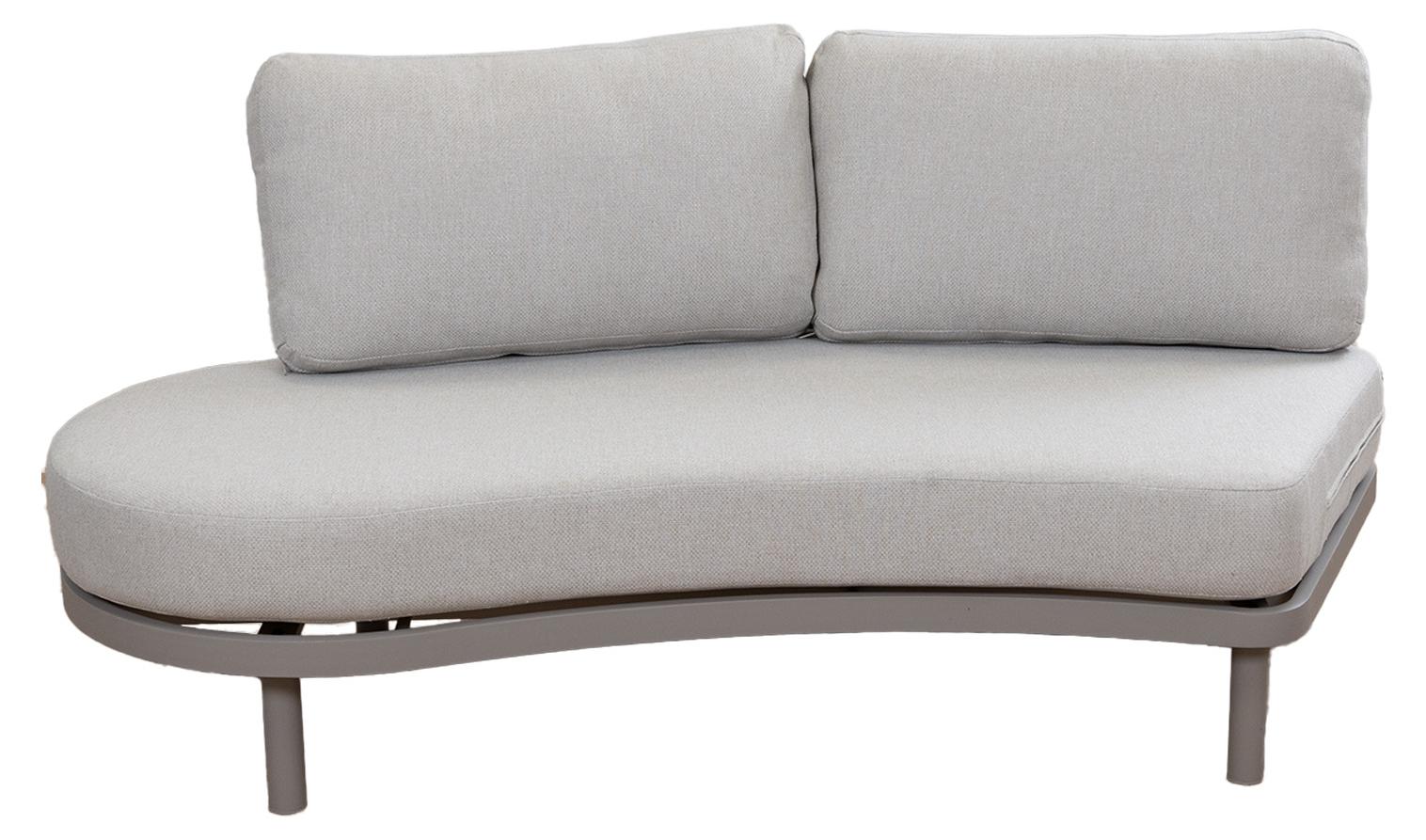 Organisches Loungesofa Sofaelement rechts Bari | Beige | Camel/Sake