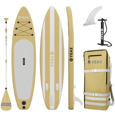 Inflatable SUP-Board YEAZ "SUP Board und Kit LE CLUB - EXOTRACE PRO - SET", gelb, Wassersportboards