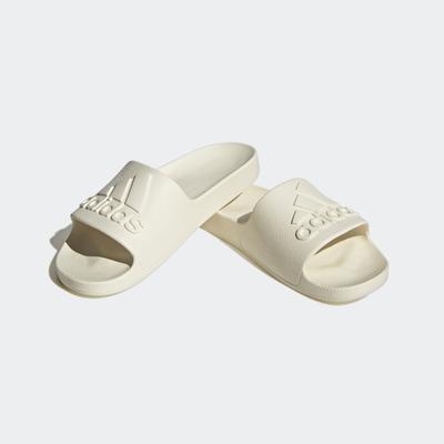 Badesandale ADIDAS SPORTSWEAR "ADILETTE AQUA", Damen, Gr. 48,5, weiß (sanftes weiß, sanftes weiß, sanftes weiß), Synthetik, Schuhe, Badelatschen