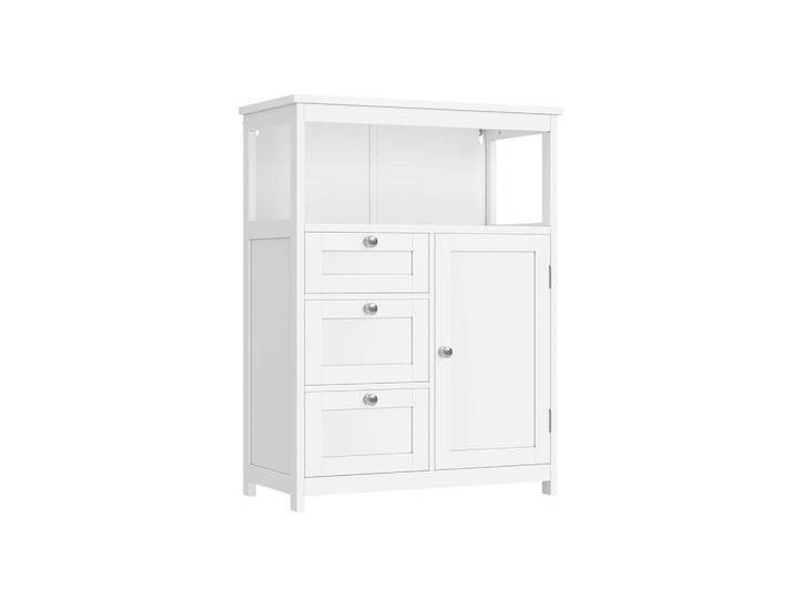 Hansiro Badezimmerschrank Ulaanbaatar, Weiß, 60x80x30 cm, Badezimmer, Badmöbel, Midischränke