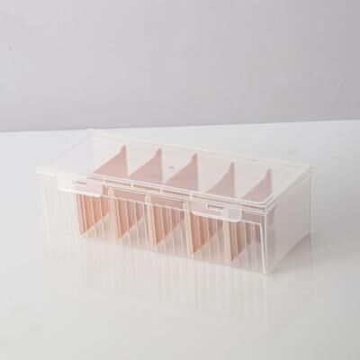 Inspire Select Transparent Clamshell Game Card Storage Box Portable Plastic Organizer For Board Games & Trading Cards orange 9.25 X 3.74 In