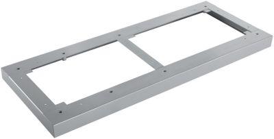Schäfer Shop Genius Stahlsockel TETRIS WOOD, für Regale/Schränke B 800 mm, weißaluminium