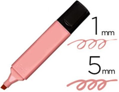 WHITE LABEL Marcadores Pastel  Ponta fina 5mm   Cor-de-Rosa