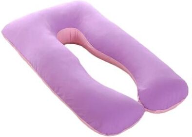 Uplifted Goods U Shaped Pregnancy Pillowcase Soft Cotton Cover purple Powder