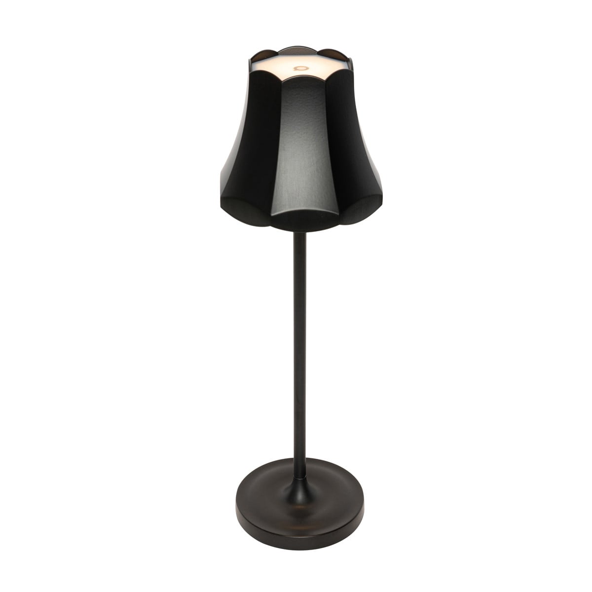 Qazqa Retro Tafellamp Zwart - Oplaadbare LED Accentlamp IP44 met Dimfunctie
