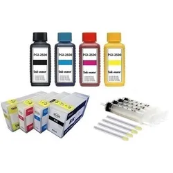 Wiederbefüllbare Tintenpatronen Canon PGI-2500 XL + 4 x 100 ml Nachfülltinte