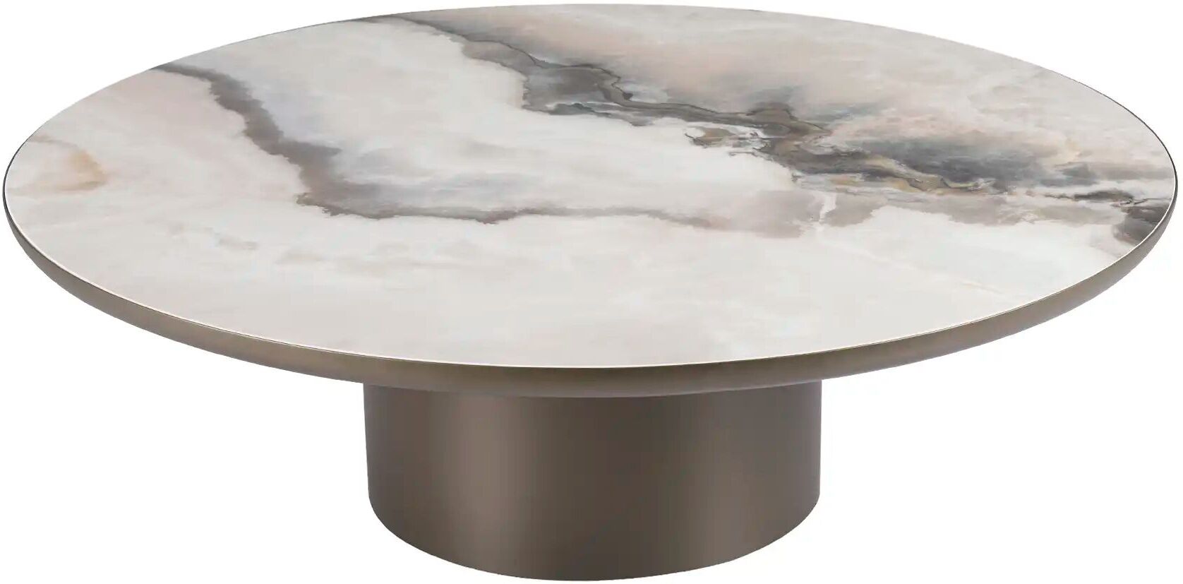 Höffner Selection Couchtisch  Ducati ¦ grau ¦ Maße (cm): H: 34  Ø: 108