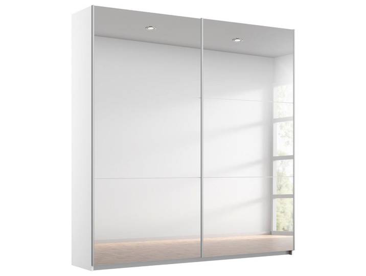 Schwebetürenschrank mit Spiegel 175cm Reflect, Weiß