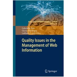Quality Issues in the Management of Web Information, Fachbücher von Gabriella Pasi, Gloria, Lakhmi, C Jain, Bordogna