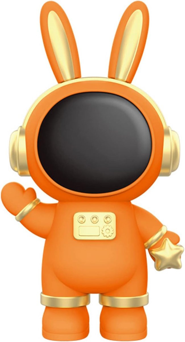 Astronaut Piggy Bank met Spaceman Figurine Decoratie en Spaarpot - Oranje