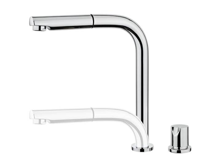 Essebagno Magic mitigeur évier chromé escamotable extractible 2 trous 'spécial fenêtre'