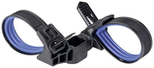 HellermannTyton 156-04098 SGT100SDSB5-6-PA66HS/TPE/PA66HIRHS-BK/BU Kabelbinder Schwarz/Blau