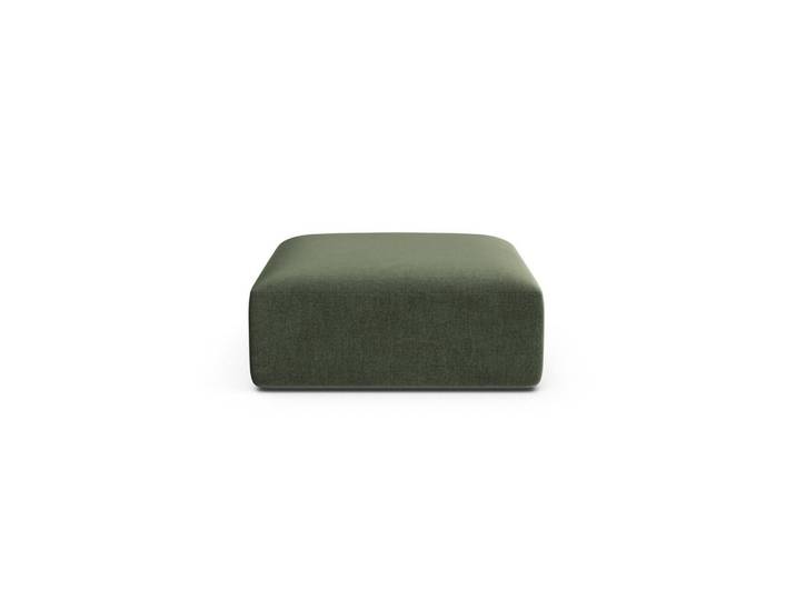 Cosmopolitan Design Pouf Campi aus Samt grün, Grün, 90x40x90 cm, Wohnzimmer, Sessel, Hocker & Hockerbänke, Poufs