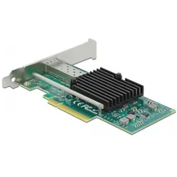 Delock PCI Express Card to 1 x SFP+ Slot 10 Gigabit LAN (Ethernet, RJ45), Netzwerkkarte, Schwarz, Grün