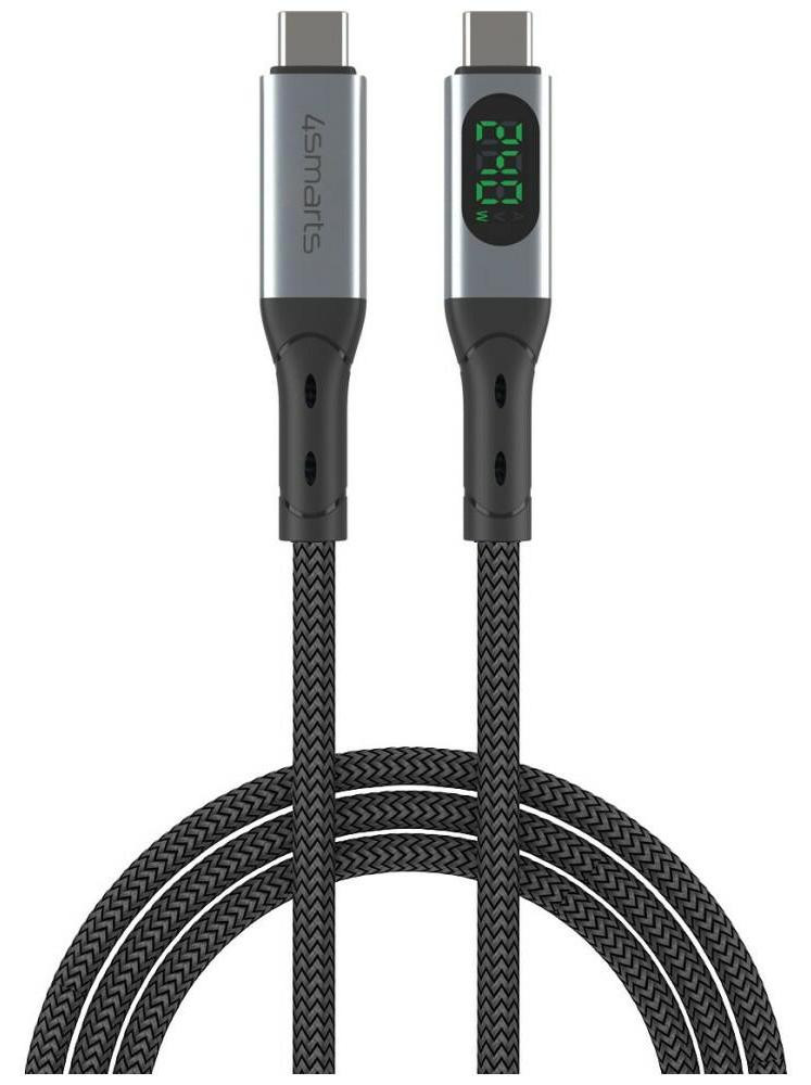 4smarts DigitCord Enterprise USB4-kabel, 240W, 1,5 meter, zwart