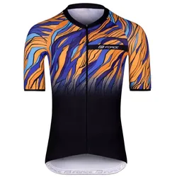 Force Life Herren Kurzarmtrikot schwarz/blau/orange Gr. S