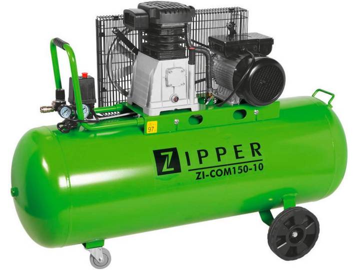 Druckluftkompressor Zi-Com150- 10 10 bar 2200 W mit Rollen