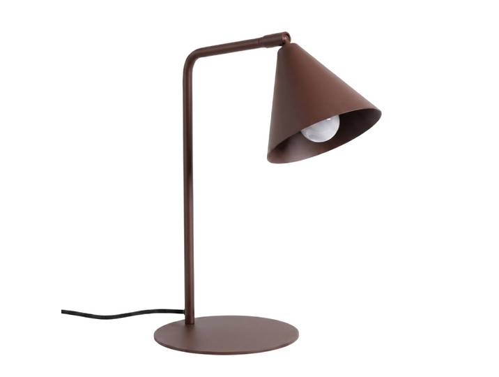 Lampe de bureau acier brun h 35 cm
