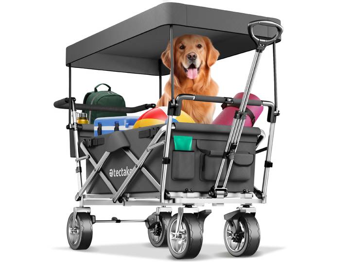 Opvouwbare bolderwagen Nico met draagtas draagkracht 80kg - grijs