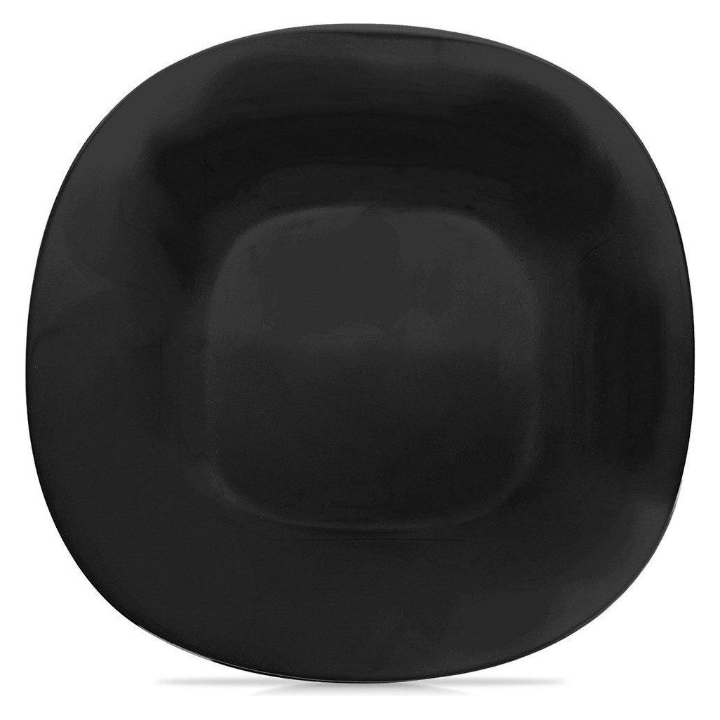 Lumarko Talerz obiadowy płytki szklany czarny LUNA 26,5 cm (62852312)