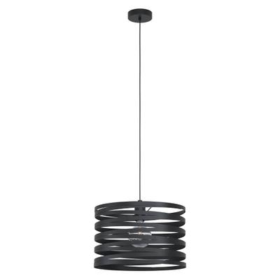 EGLO Hängeleuchte "CREMELLA Pendellampe, Stahl, IP20, E27, Esszimmerlampe, Vintage, Lampe", schwarz, 1, Ø 37cm H: 110cm, 1 Stk., Leuchten, Hängeleuchte, H110 x Ø37 cm, schwarz, 1X40W exkl., Hängeleuchte