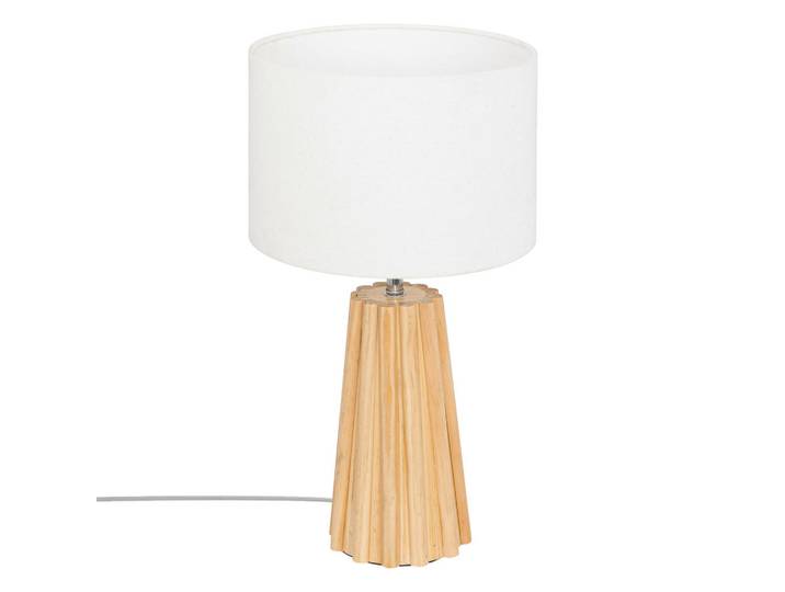 Atmosphera Createur d´interieur Nachttischlampe Adona 53 cm, Weiß, Holz, E27, 28x53x28 cm, Lampen & Leuchten, Innenbeleuchtung, Tischlampen