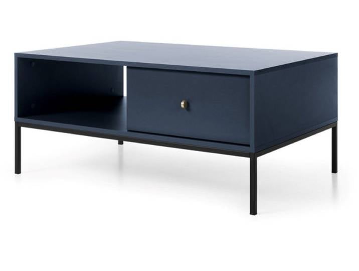 Feldmann-Wohnen Couchtisch Mono (Mono, Couchtisch mit 1 Schublade), 103,5cm marineblau