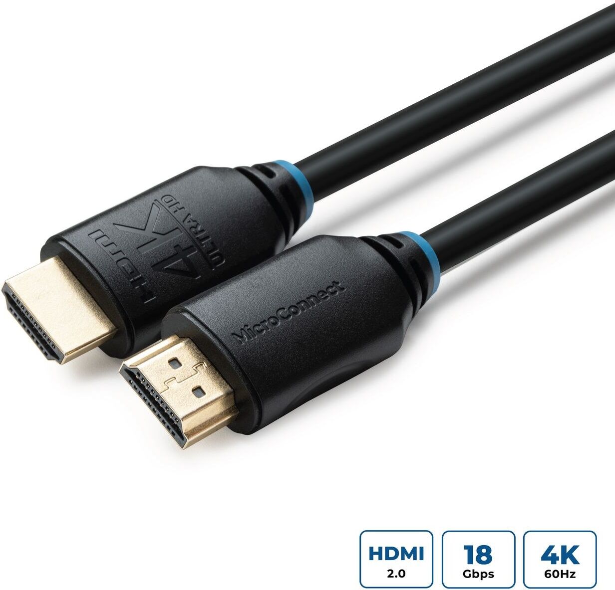 Microconnect HDMI 2.0 Cable 4K 60Hz Black - 3m
