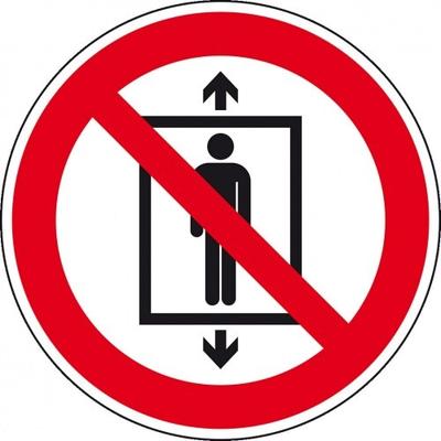 König Werbeanlagen Dreifke® Aufkleber (Folie) "Personenbeförderung verboten", Ø10cm, Folie selbstklebend, 1 Stück, Gebotszeichen (P027) gem. ISO 7010