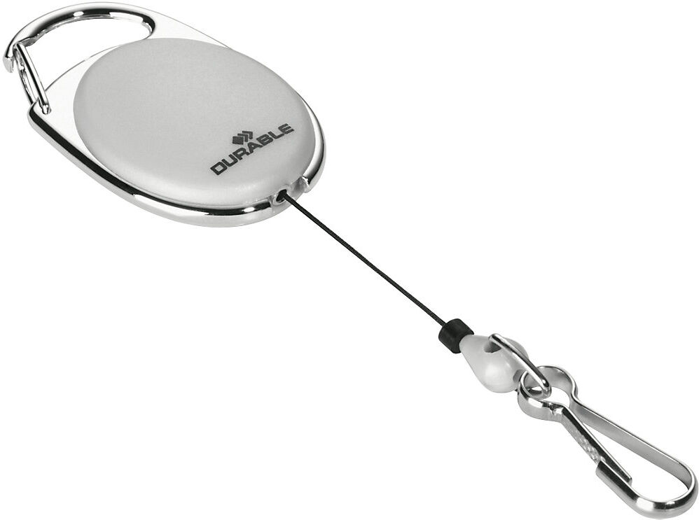 Ausweishalter JOJO STYLE mit Federhaken, VE 20 Stk, grau DURABLE
