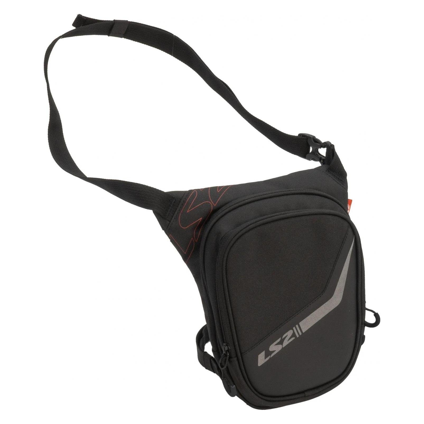 LS2 Freedom Leg Bag Motorrad Beintasche 2L Schwarz (66020LGB1)