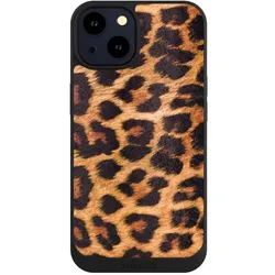 Nivocase Handyhülle für Apple iPhone 14 Hülle NIVOpure Case Schwarz Animalprint Fell Leopard (Apple iPhone 14), Smartphone Hülle, Schwarz