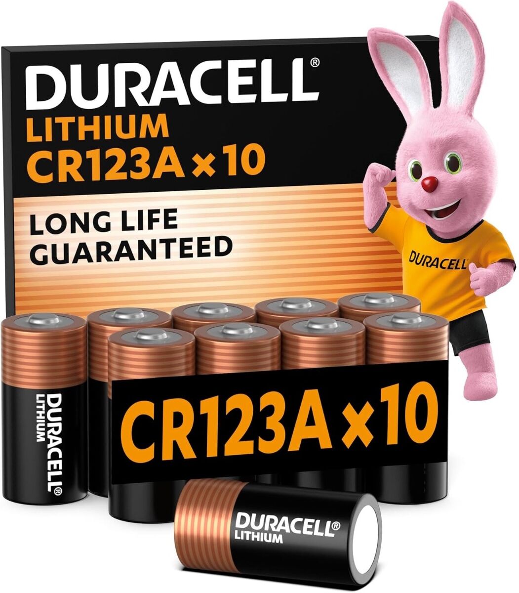 Duracell DL123 CR123A 3V Lithium Batteries   10-Pack