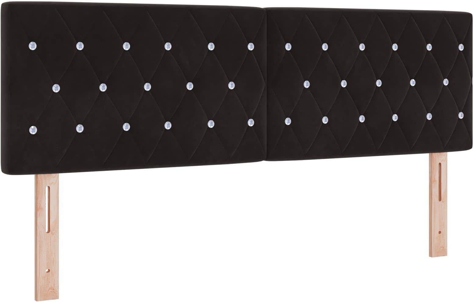 vidaXL Tête de lit Noir 144 cm Velours