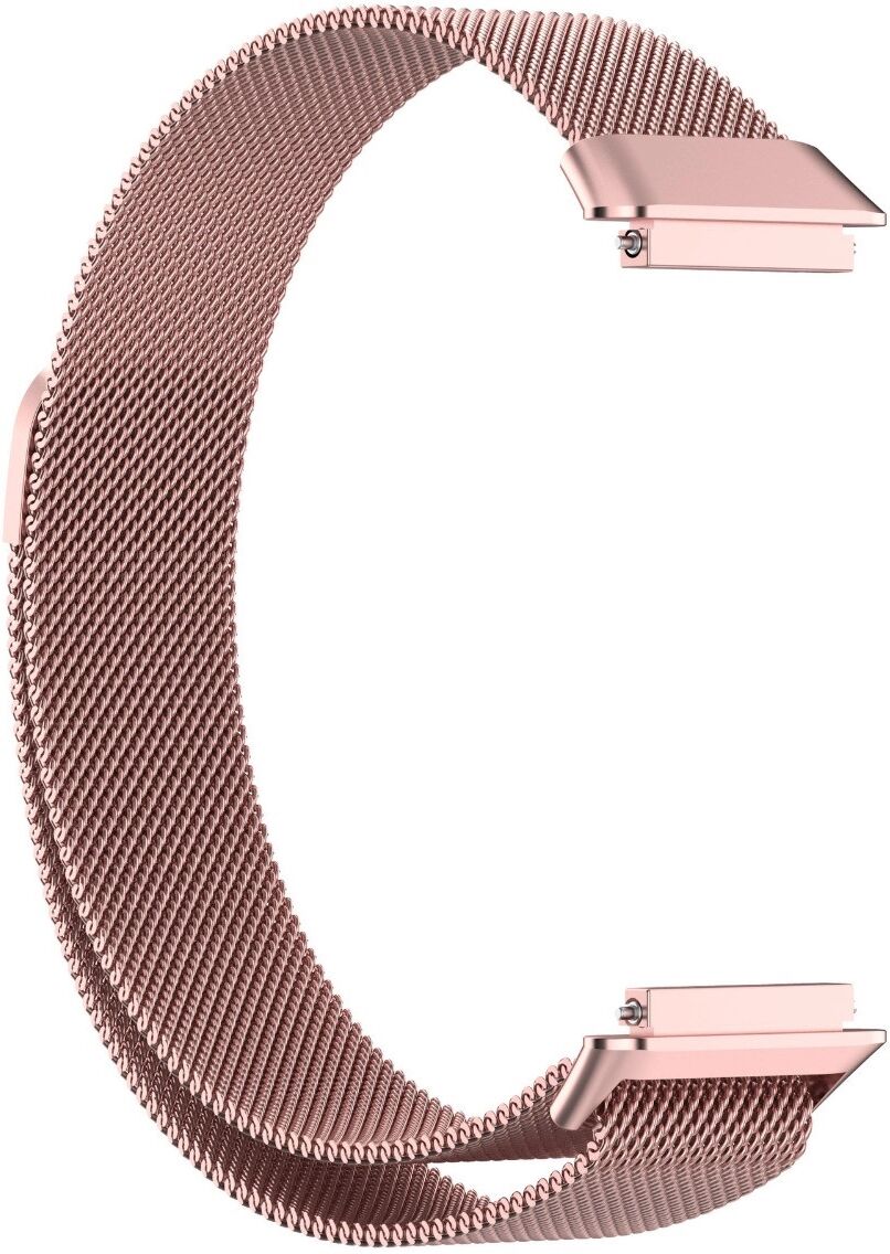 INF Bracelet Milanese magnétique en acier inoxydable compatible avec Huawei Band 7 - Fermoir magnétique, 21cm Rose