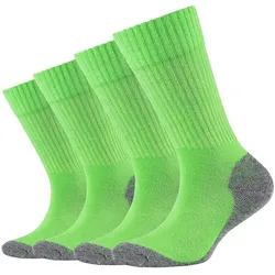 4er Pack camano Pro Tex Crew Socken Kinder 0080 - green flash 27-30