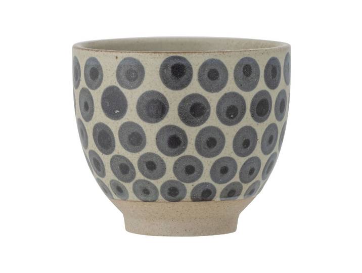 Tasse en grès bleu, à motifs, points peints à la main - Bloomingv