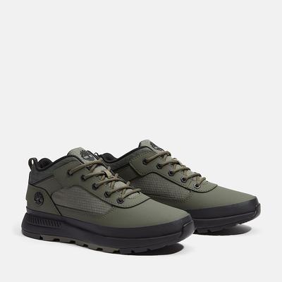 Schnürboots TIMBERLAND "Field Trekker Low", Mädchen, Gr. 36, dunkelgrün, Leder, Schuhe Schnürboots, Winterstiefel, Schnürstiefel, Winterschuhe