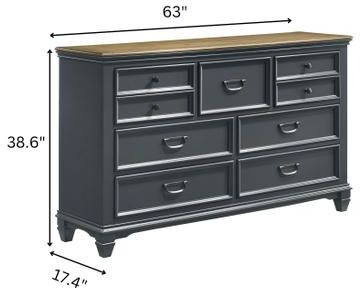 Roundhill Furniture Clelane Wood 7-Drawer Dresser