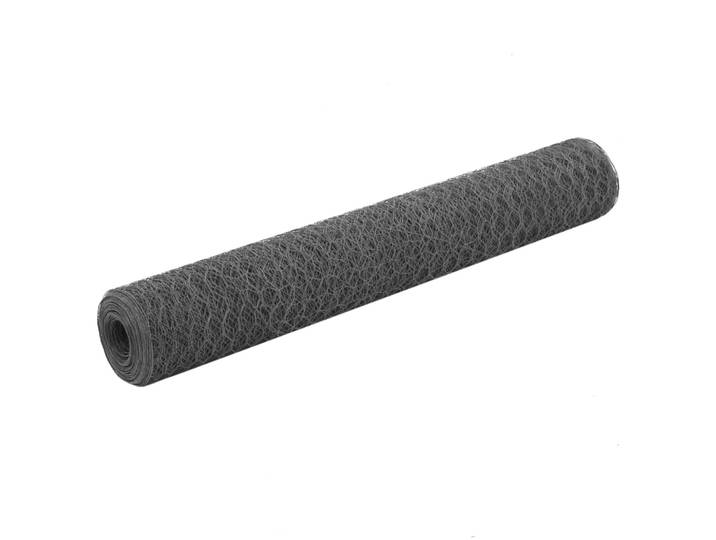 vidaXL Clôture en fil de fer acier avec revêtement PVC 25x1 m Gris