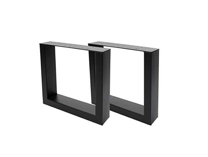Mendler 2er-Set Tischbein HWC-H33 Industrial 37x40cm - schwarz